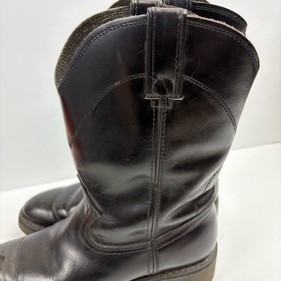 Durango Black Boots Cowboy Western Work Rubber Ultra Soles Oil Resistant 7D - Picture 3 of 16